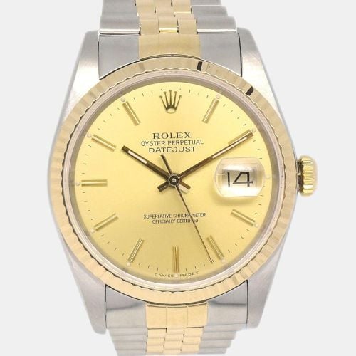 Rolex 18K Yellow Gold Oyster Perpetual Datejust Ref.16233 Self-winding Watch 34mm - Rolex - Modalova