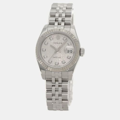 Stainless Steel Diamond Datejust 179174 Automatic Women's Wristwatch 36 mm - Rolex - Modalova