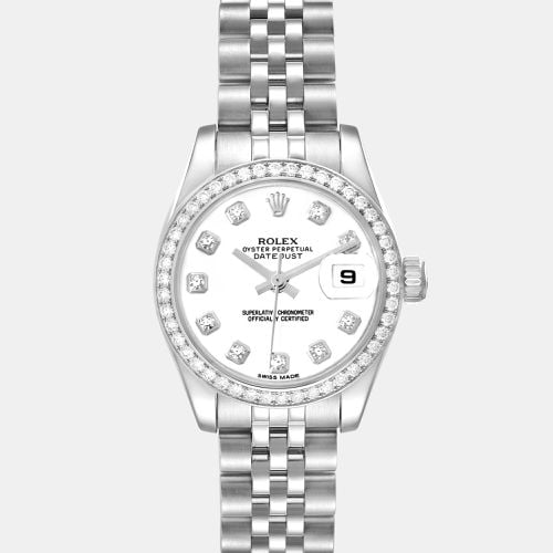 Rolex Datejust 26 Steel White Gold Diamond Ladies Watch 179384 - Rolex - Modalova