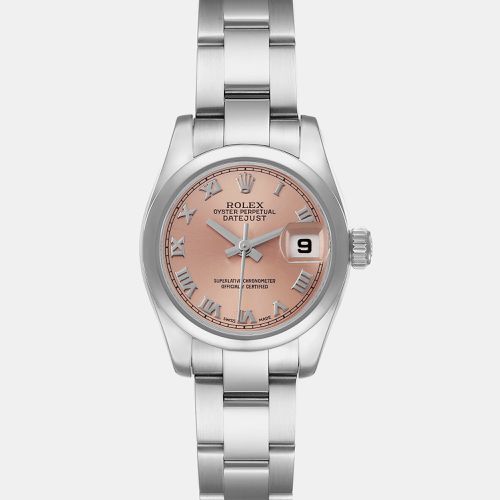 Rolex Datejust Salmon Roman Dial Steel Ladies Watch 179160 - Rolex - Modalova