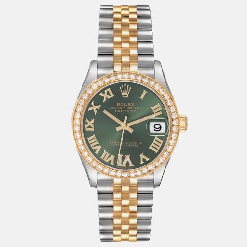 Datejust Midsize Steel Yellow Gold Diamond Ladies Watch 31.0 mm - Rolex - Modalova