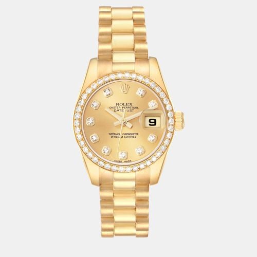 Datejust President Yellow Diamond Ladies Watch 179138 26 mm - Rolex - Modalova