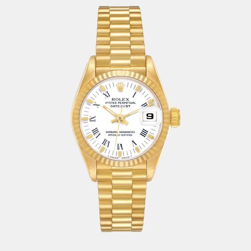 Rolex Datejust President Yellow Gold White Dial Ladies Watch 69178 26 mm - Rolex - Modalova