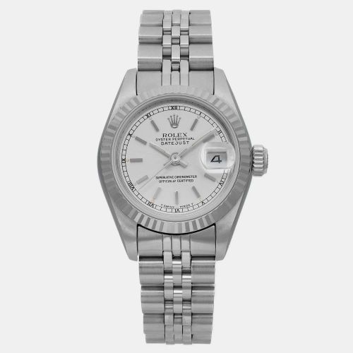 White 18K White Gold Stainless Steel Datejust 69174 Automatic Women's Wristwatch 26 mm - Rolex - Modalova