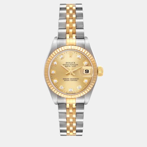 Rolex Datejust Steel Yellow Gold Diamond Dial Ladies Watch 79173 - Rolex - Modalova