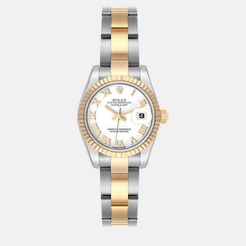 Rolex Datejust Steel Yellow Gold White Roman Dial Ladies Watch 179173 - Rolex - Modalova