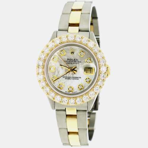 Customised MOP Diamond 18K Yellow Gold Datejust Automatic Women's Wristwatch 26mm - Rolex - Modalova