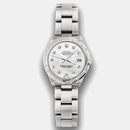 Custom MOP Diamond Stainless Steel Datejust 78240 Automatic Women's Wristwatch 31 mm - Rolex - Modalova