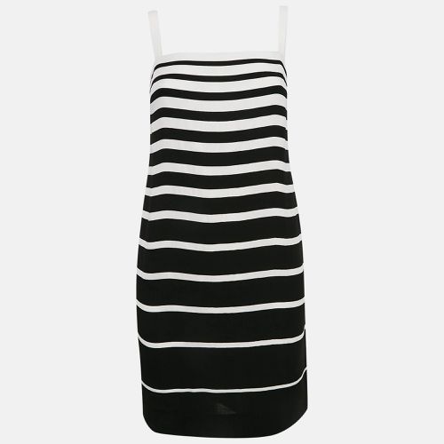 Ralph Lauren Black/White Stripe Crepe Mini Dress M - Ralph Lauren - Modalova