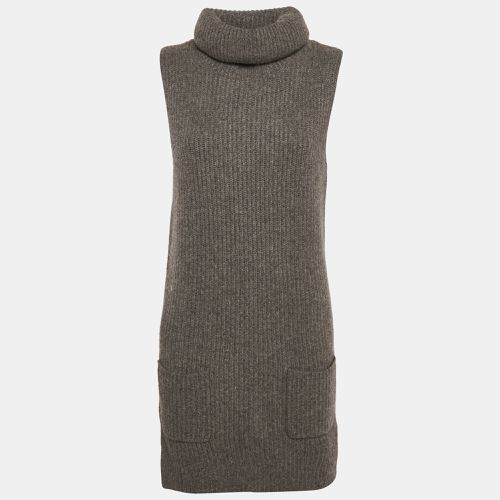 Ralph Lauren Grey Mélange Wool Turtle Neck Sweater Dress M - Ralph Lauren - Modalova