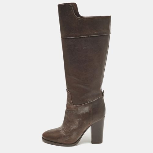 Ralph Lauren Collection Brown Leather Knee Length Boots Size 37.5 - Ralph Lauren Collection - Modalova