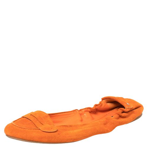 Suede Penny Scrunch Ballet Flats Size 39.5 - Ralph Lauren Collection - Modalova