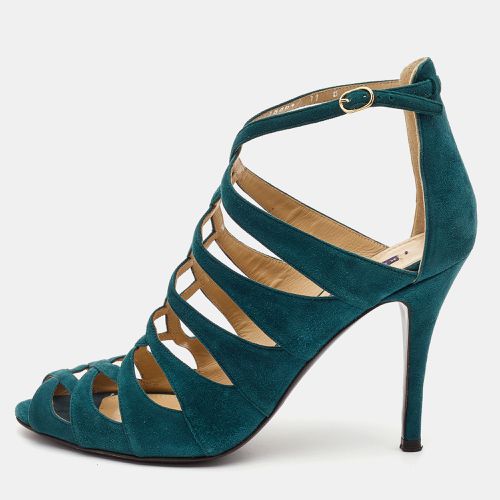 Ralph Lauren Collection Green Suede Ankle Strap Sandals Size 41.5 - Ralph Lauren Collection - Modalova