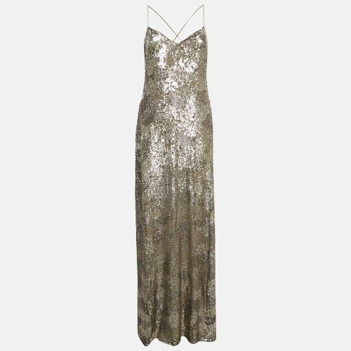 Ralph Lauren Purple Label Brown Sequin Maxi Slip Dress M - Ralph Lauren Purple Label - Modalova