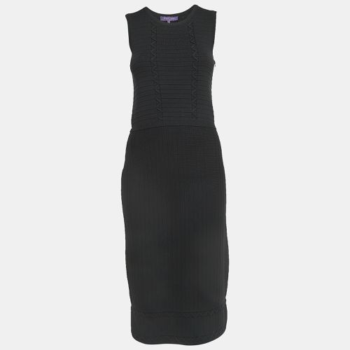 Ralph Lauren Purple Label Black Stipe Knit Sleeveless Midi Dress XS - Ralph Lauren Purple Label - Modalova