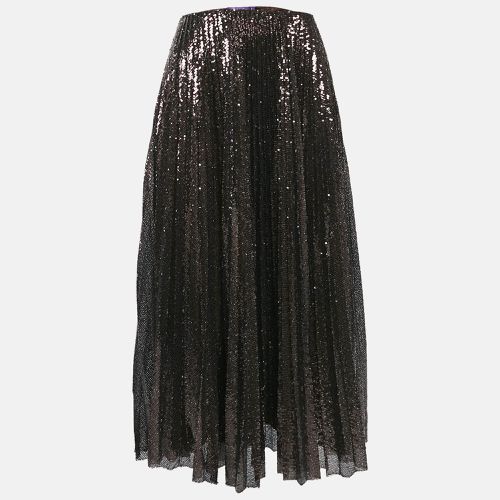 Ralph Lauren Purple Label Brown Sequin Tulle Midi Skirt M - Ralph Lauren Purple Label - Modalova