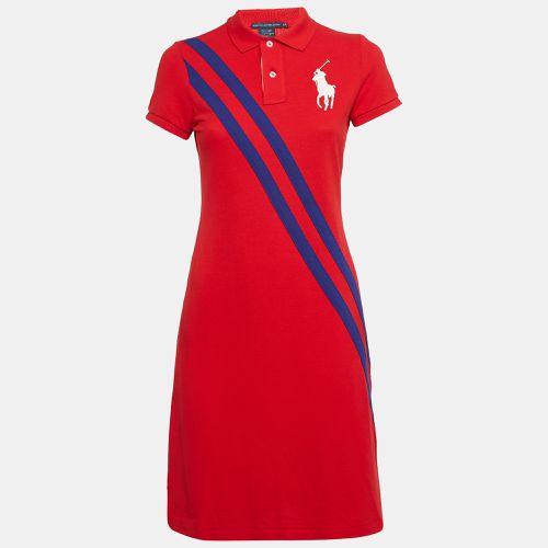 Ralph Lauren Sports Red Pique Cotton T-Shirt Mini Dress S - Ralph Lauren - Modalova