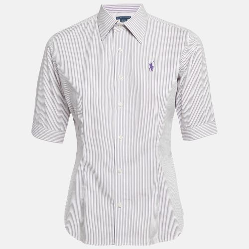 Ralph Lauren Purple Pinstripe Cotton Short Sleeve Shirt S - Ralph Lauren - Modalova