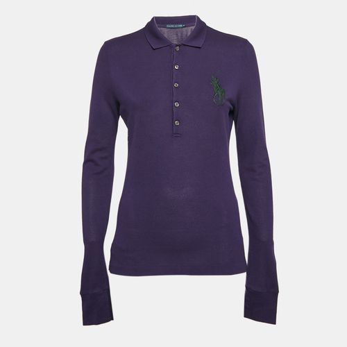 Polo Ralph Lauren Purple Cotton Pique Long Sleeve Polo T-Shirt M - Ralph Lauren - Modalova