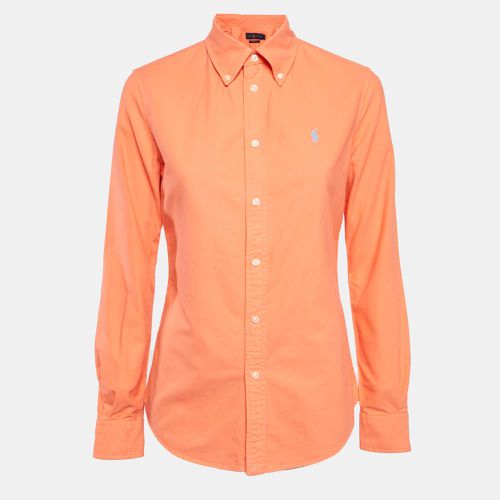 Ralph Lauren Orange Logo Embroidered Cotton Custom Fit Shirt S - Ralph Lauren - Modalova