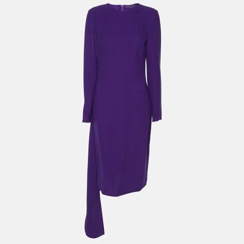 Ralph Lauren Purple Silk Belted Midi Dress M - Ralph Lauren - Modalova