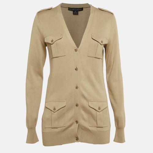 Ralph Lauren Beige Wool Blend Button Front Cardigan M - Ralph Lauren - Modalova