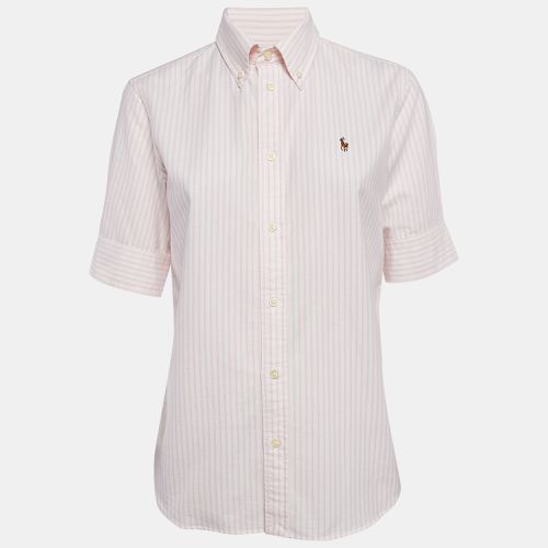 Ralph Lauren White/Pink Stripe Cotton Half Sleeve Shirt M - Ralph Lauren - Modalova