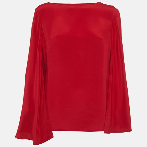 Ralph Lauren Red Silk Cape Detail Top M - Ralph Lauren - Modalova