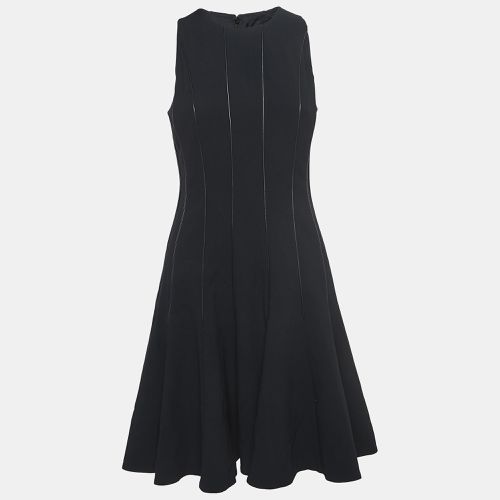 Ralph Lauren Black Wool Contrast Trim Mini Dress M - Ralph Lauren - Modalova