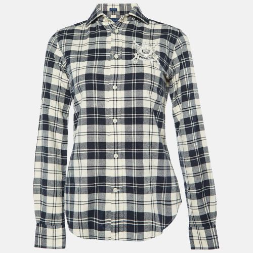 Ralph Lauren Black Plaid Check Cotton & Wool Slim Fit Shirt S - Ralph Lauren - Modalova