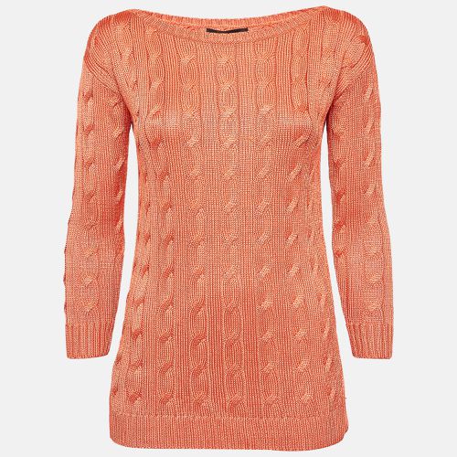 Ralph Lauren Orange Cable Knit Sweater XS - Ralph Lauren - Modalova