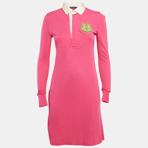 Ralph Lauren Pink Applique Jersey Polo T-shirt Dress XS - Ralph Lauren - Modalova