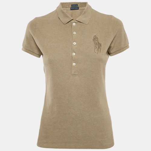 Ralph Lauren Green Cotton Pique Skinny Polo T-Shirt M - Ralph Lauren - Modalova