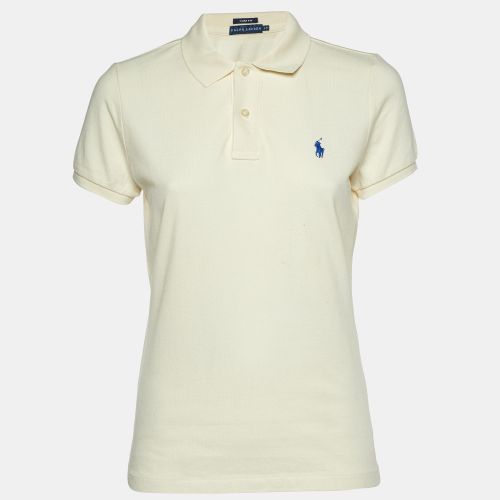 Ralph Lauren Cream Cotton Pique Polo T-Shirt L - Ralph Lauren - Modalova