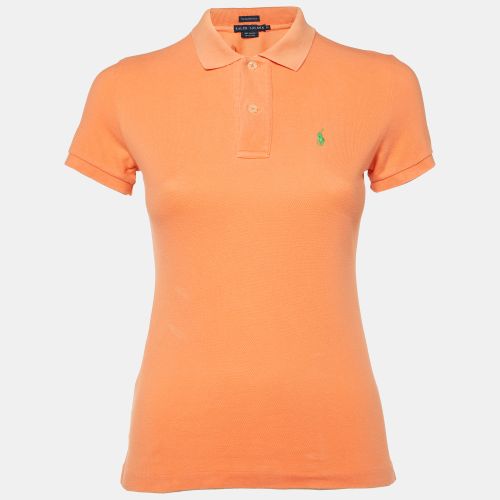 Ralph Lauren Orange Logo Embroidered Cotton Skinny Polo T-Shirt XS - Ralph Lauren - Modalova