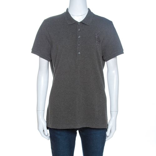 Ralph Lauren Grey Pique Cotton Skinny Polo T-Shirt XL - Ralph Lauren - Modalova