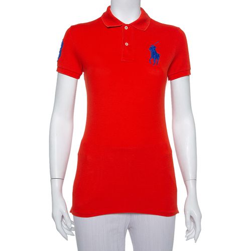 Ralph Lauren Orange Cotton Pique The Skinny Polo T-Shirt S - Ralph Lauren - Modalova