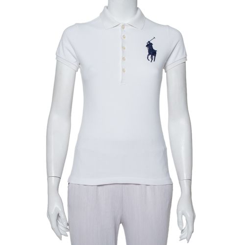 Ralph Lauren White Cotton Pique Skinny Polo T-Shirt S - Ralph Lauren - Modalova