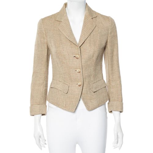 Ralph Lauren Cream Linen & Wool Textured Blazer S - Ralph Lauren - Modalova