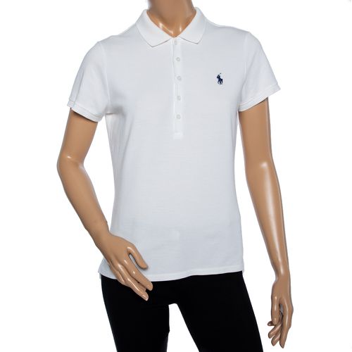 Ralph Lauren White Cotton Pique Polo T-Shirt L - Ralph Lauren - Modalova