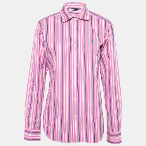 Ralph Lauren Pink Striped Cotton Slim Fit Button Front Shirt L - Ralph Lauren - Modalova