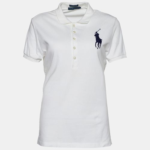 Ralph Lauren White Cotton Pique Polo T-Shirt L - Ralph Lauren - Modalova