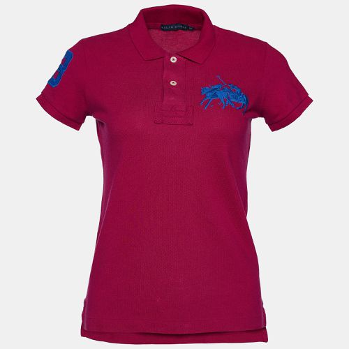 Ralph Lauren Pink Logo Embroidered Cotton Pique Polo T-Shirt S - Ralph Lauren - Modalova