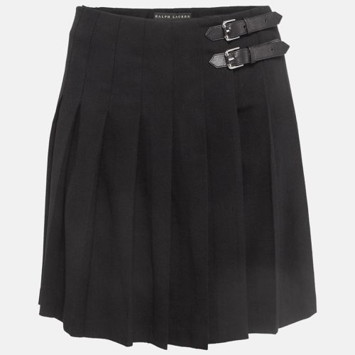 Ralph Lauren Black Wool Pleated Mini Skirt S - Ralph Lauren - Modalova