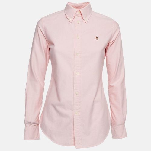 Ralph Lauren Pink Logo Embroidered Cotton Button Down Shirt XS - Ralph Lauren - Modalova