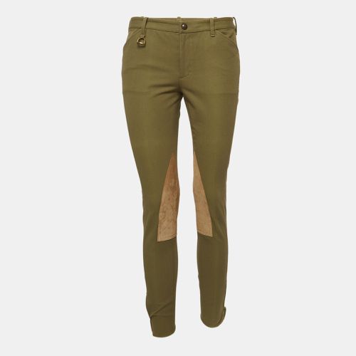 Ralph Lauren Green Suede Trim Cotton Breeches Pants M - Ralph Lauren - Modalova