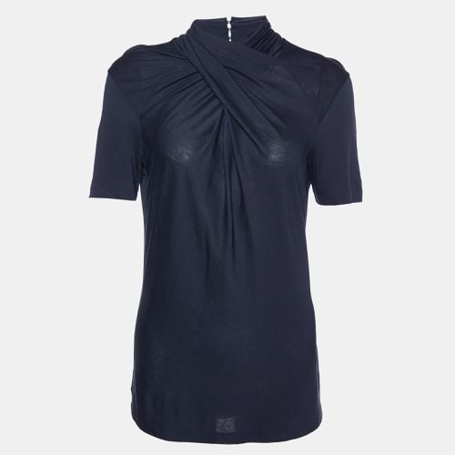 Ralph Lauren Navy Blue Cotton Jersey Cross Neck Top M - Ralph Lauren - Modalova