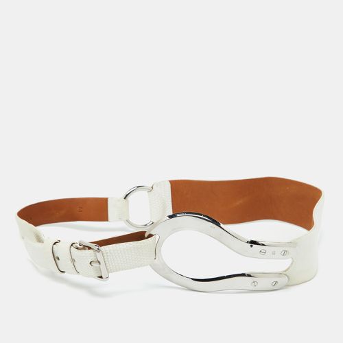 Ralph Lauren Off White Lizard Waist Buckle Belt 90CM - Ralph Lauren - Modalova