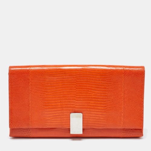 Ralph Lauren Orange Lizard Flap Clutch - Ralph Lauren - Modalova