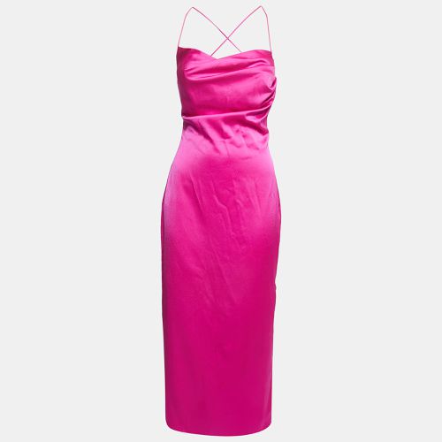 Rasario Pink Crepe Cowl Neck Strappy Maxi Dress S - Rasario - Modalova